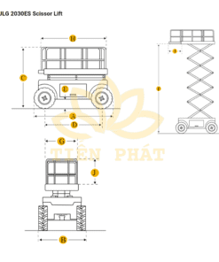 Kich thuoc xe nang nguoi JLG 2030 ES