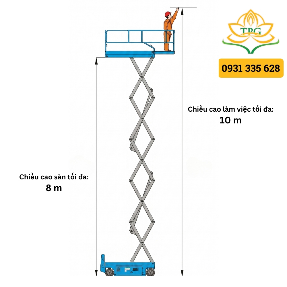 Xe Nâng Người Cắt Kéo Genie GS 2646 10m - 454Kg 16 chieu cao san va chieu cao lam viec xe nang nguoi cat keo Genie GS 2646