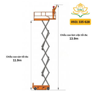 chieu cao san va chieu cao lam viec xe nang nguoi cat keo jlg 3969e