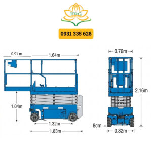 Xe Nâng Người Cắt Kéo Genie GS-1932 8m - 230Kg 7 kich thuoc xe nang cat keo genie gs 1932