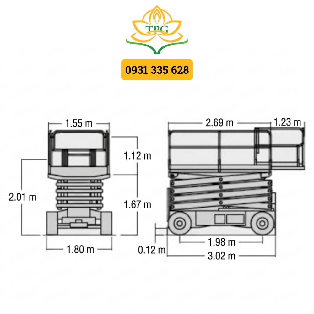 Xe nâng người cắt kéo JLG 3969E 14m - 340Kg 15 kich thuoc xe nang cat keo jlg 3969E