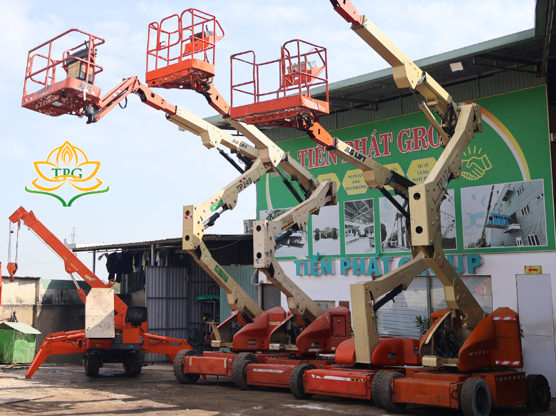 xe nang nguoi boom lift can gap