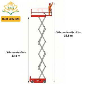 chieu cao san va chieu cao lam viec xe nang nguoi cat keo LTMG LTWP1416