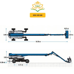 Xe nâng người 43m Boom Lift Genie SX-135XC 9 kich thuoc xe nang boom lift Genie SX135XC