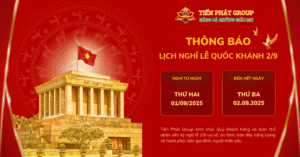 Thông báo lịch nghỉ Lễ Quốc Khánh 2/9/2025 - Tiến Phát Group 5 nghỉ lễ 29