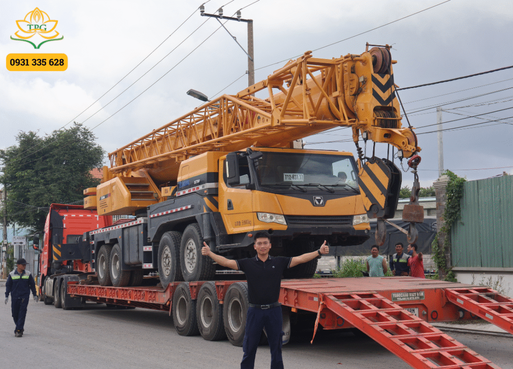 Tiến Phát Group chào đón xe cẩu bánh lốp XCMG XCT80 80 tấn 1 bo sung xe cau xcmg 80 tan