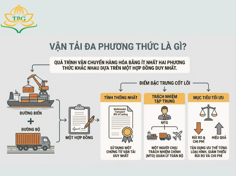 Quy trình vận tải đa phương thức diễn ra như thế nào? 1 Van tai da phuong thuc la gi
