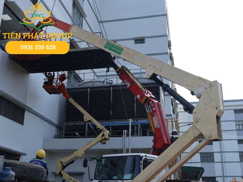 Cho thuê xe nâng người tại KCN Lai Hưng uy tín, giá rẻ 5 Du an cho thue xe nang nguoi boomlift can gap tai KCN Lai Hung