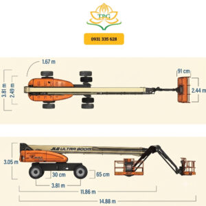kich thuoc xe nang boom lift JLG 1350SJP