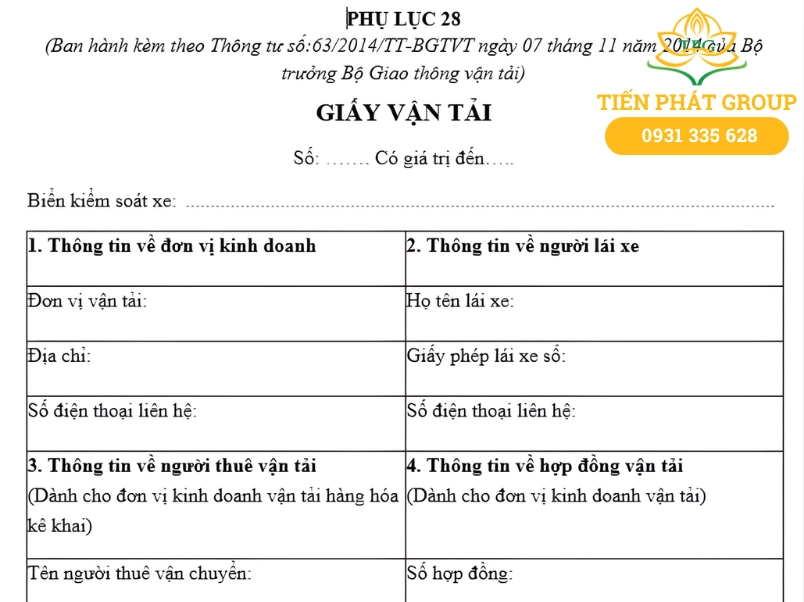 Giấy vận tải là gì? Tải mẫu Word & Quy định cho xe tải, xe cẩu 2026 1 Giay van tai la gi