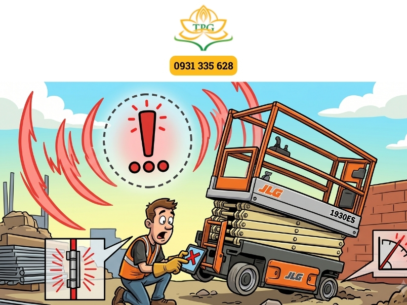 Mã lỗi xe nâng người cắt kéo JLG và cách khắc phục chi tiết 2 nhom loi an toan va cam bien bao ve gam, goc nghieng (nhom 3)