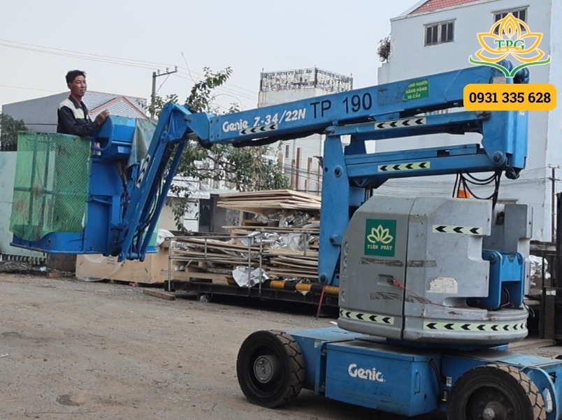 Dự án cho thuê xe nâng người thi công nhà máy tại KCN Châu Đức 3 Xe nang nguoi Boom Lift can gap Genie Z34_22