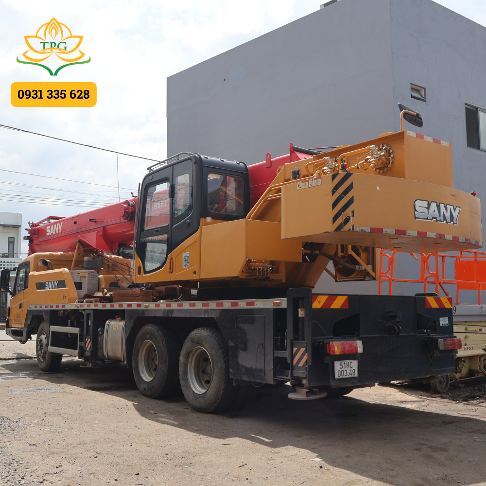 Xe cẩu 25 tấn Sany STC250E5 | Xe cẩu bánh lốp 25 tấn Sany 6 xe cau sany 25 tan stc250e5 2